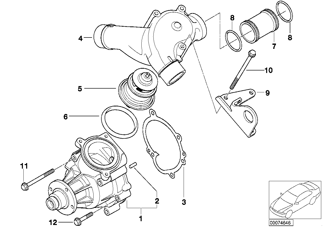 BMW 11 53 1 318 402 - Joint d'étanchéité, thermostat cwaw.fr