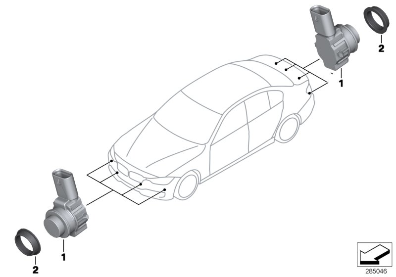 BMW 66 20 9 261 587 - Capteur, parctronic cwaw.fr