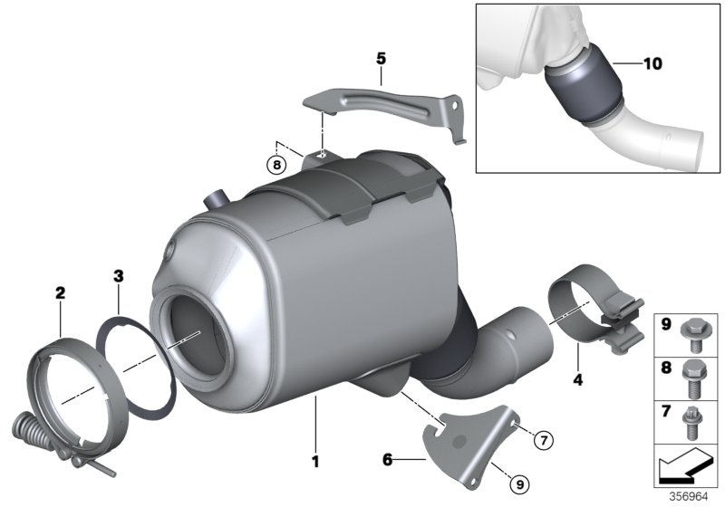 BMW (18.30.7.806.411) - Assortiment, réparation dufiltre à particules / à suie cwaw.fr