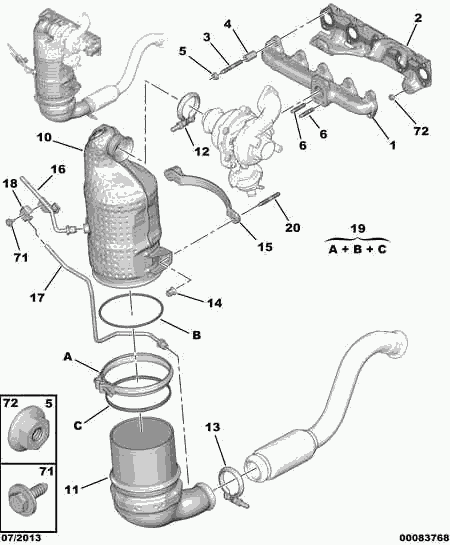 PEUGEOT 98 034 217 80 - Filtre à particules / à suie, échappement cwaw.fr