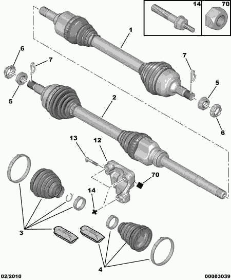 CITROËN/PEUGEOT 3273 TR - Jeu de joints, arbre de transmission cwaw.fr