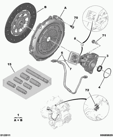 CITROËN 2052.P5 - Kit d'embrayage cwaw.fr