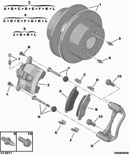 DS 4254 69 - Kit de plaquettes de frein, frein à disque cwaw.fr