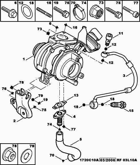 PEUGEOT 0375 L4 - Turbocompresseur, suralimentation cwaw.fr