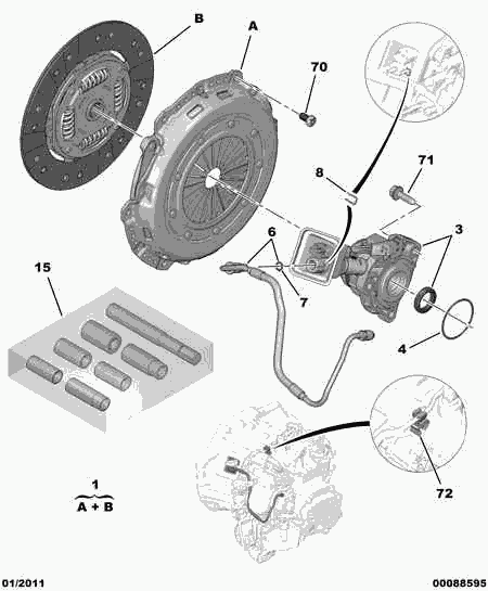 CITROËN 2041 A4 - Butée hydraulique, embrayage cwaw.fr