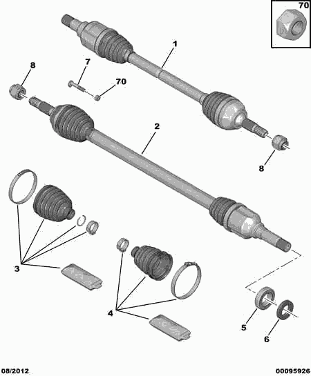 CITROËN 3287 93 - Joint-soufflet, arbre de commande cwaw.fr