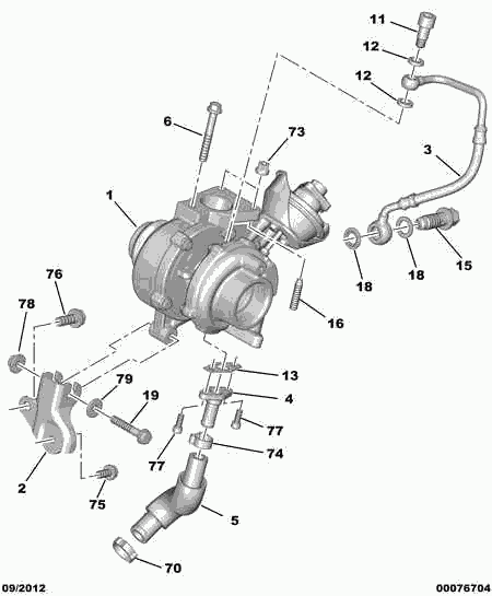 CITROËN/PEUGEOT 0375P4* - Turbocompresseur, suralimentation cwaw.fr