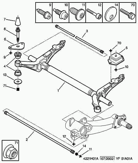 CITROËN/PEUGEOT 5152 62 - Suspension, bras de liaison cwaw.fr