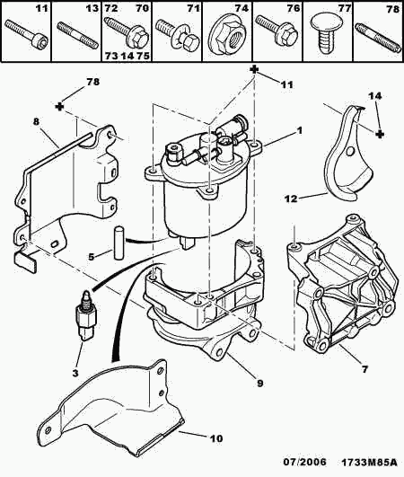 PEUGEOT 1913 11 - Filtre à carburant cwaw.fr