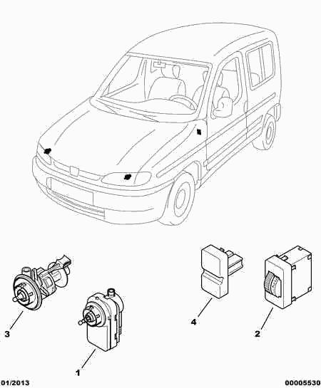 CITROËN/PEUGEOT 6224 C0 - Correcteur, portée lumineuse cwaw.fr