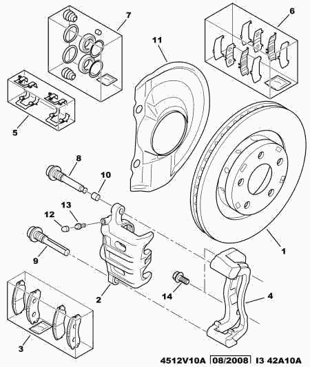 CITROËN/PEUGEOT 4253 88 - Kit de plaquettes de frein, frein à disque cwaw.fr