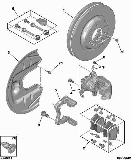 PEUGEOT 4254 91 - Kit de plaquettes de frein, frein à disque cwaw.fr