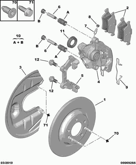 PEUGEOT (DF-PSA) 4254.05 - Kit de plaquettes de frein, frein à disque cwaw.fr