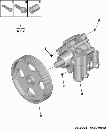 PEUGEOT 4007.EA - Pompe hydraulique, direction cwaw.fr