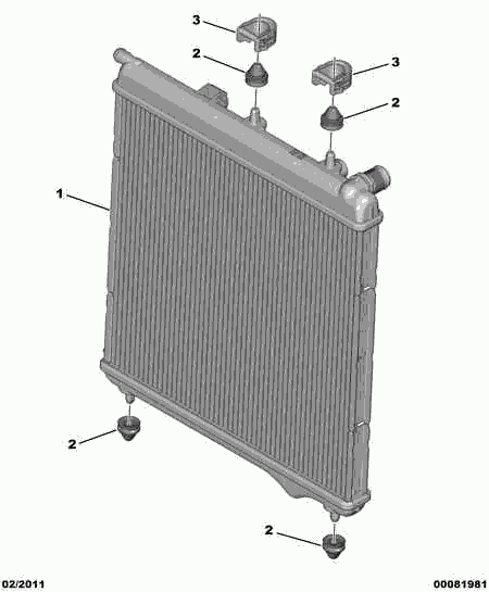 DS 1330 W8 - Radiateur, refroidissement du moteur cwaw.fr