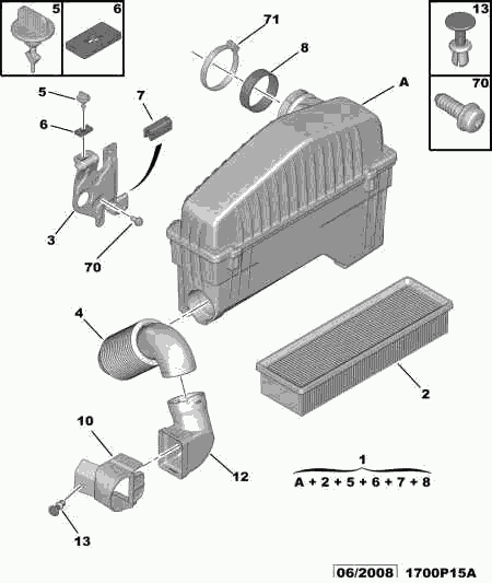 PEUGEOT 1444 EC - Filtre à air cwaw.fr