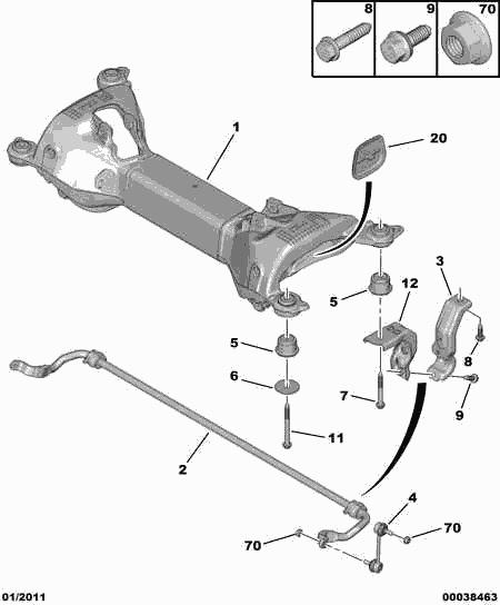 CITROËN 5152.67 - Suspension, bras de liaison cwaw.fr