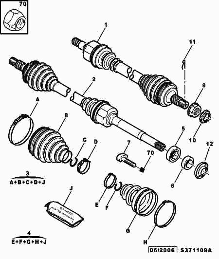 DS 3287 88 - Joint-soufflet, arbre de commande cwaw.fr