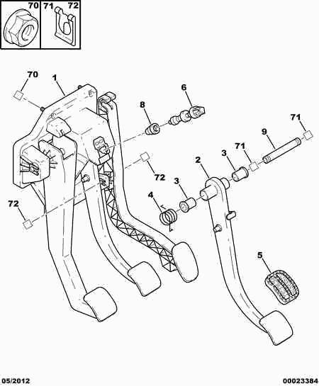 CITROËN 4504 16 - Revêtement de pédale, pédale d'embrayage cwaw.fr