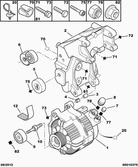 CITROËN 5751.92 - Poulie renvoi / transmission, courroie trapézoïdale à nervures cwaw.fr