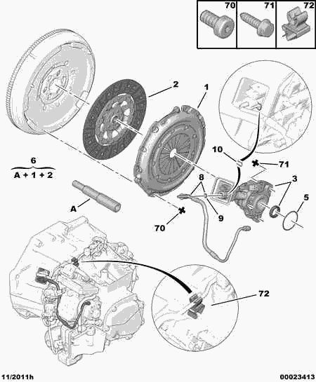 CITROËN 2052.P1 - Kit d'embrayage cwaw.fr