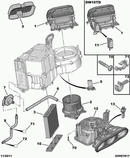 CITROËN 6447 HP - Filtre, air de l'habitacle cwaw.fr