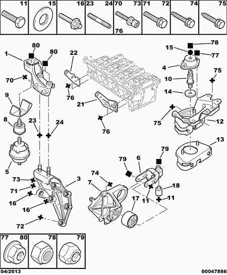 CITROËN 96 171 996 - Support moteur cwaw.fr