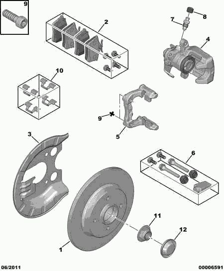 PEUGEOT 4407 20 - Kit d'accessoires, plaquette de frein à disque cwaw.fr