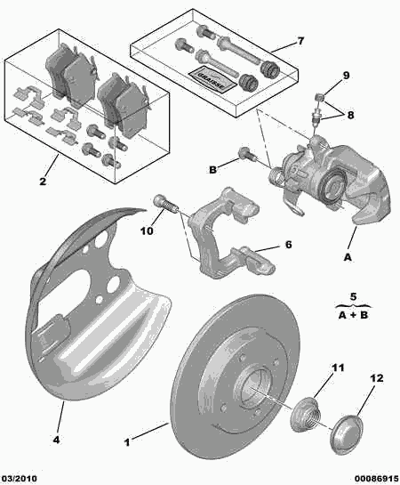 CITROËN (DF-PSA) 4254 C1 - Kit de plaquettes de frein, frein à disque cwaw.fr