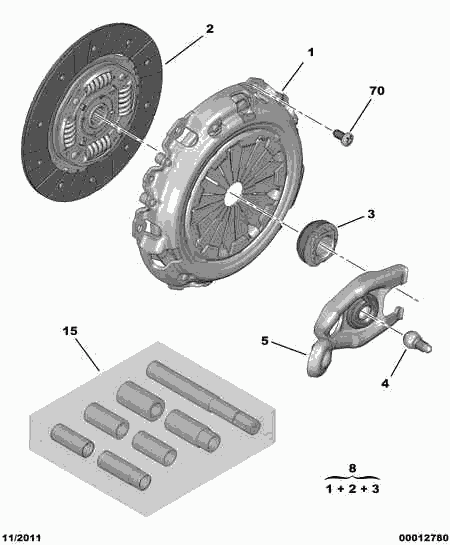 CITROËN/PEUGEOT 2052.85 - Kit d'embrayage cwaw.fr