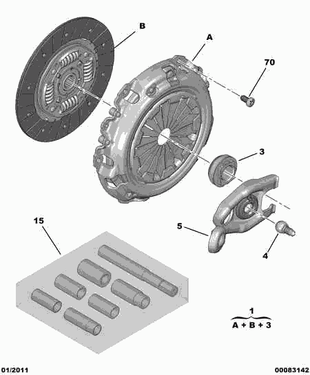 CITROËN 2053.01 - Kit d'embrayage cwaw.fr