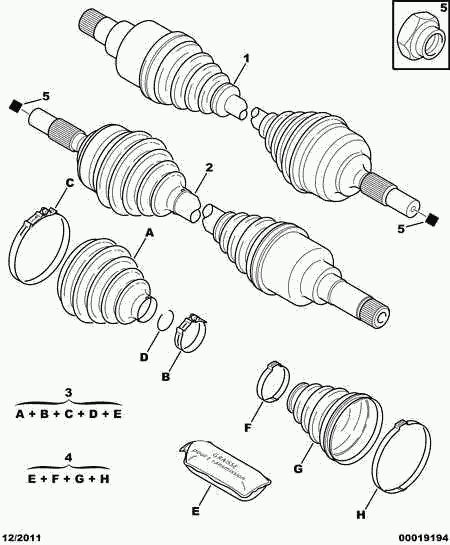 PEUGEOT 3272 RT - Arbre de transmission cwaw.fr