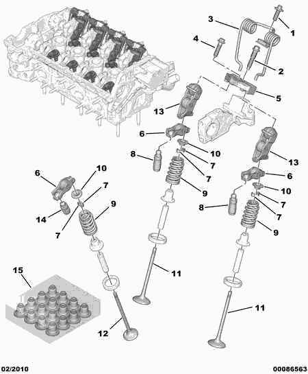 PEUGEOT 0956.60 - Jeu de joints d'étanchéité, tige de soupape cwaw.fr