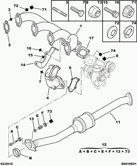 CITROËN 0349.H5 - Joint d'étanchéité, collecteur d'échappement cwaw.fr