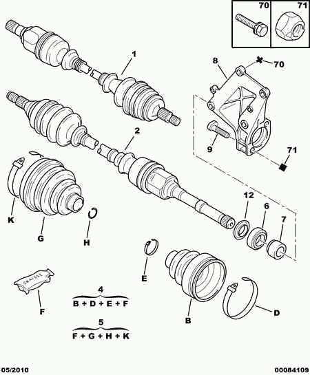 CITROËN/PEUGEOT 3272 CK - Arbre de transmission cwaw.fr