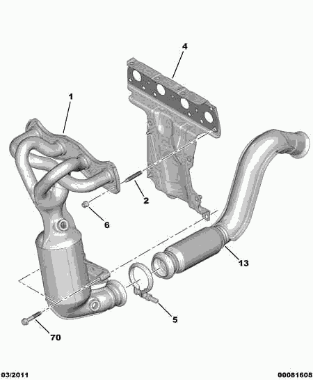 PEUGEOT 0341 L6 - Catalyseur cwaw.fr