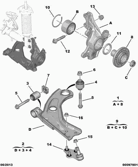 PEUGEOT (DF-PSA) 16 101 376 80 - Kit de roulements de roue cwaw.fr