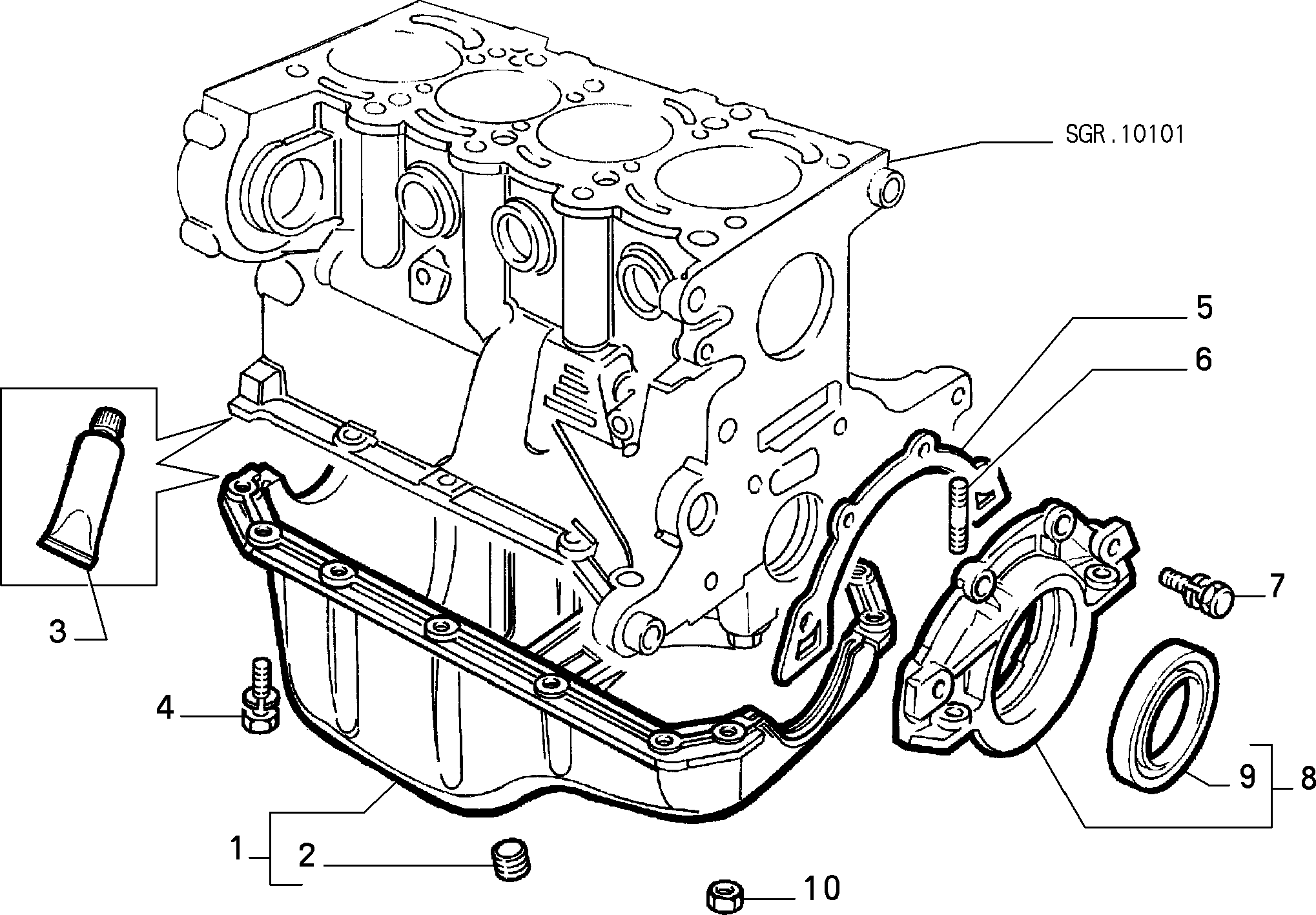 Autobianchi 7724665 - Bague d'étanchéité, vilebrequin cwaw.fr