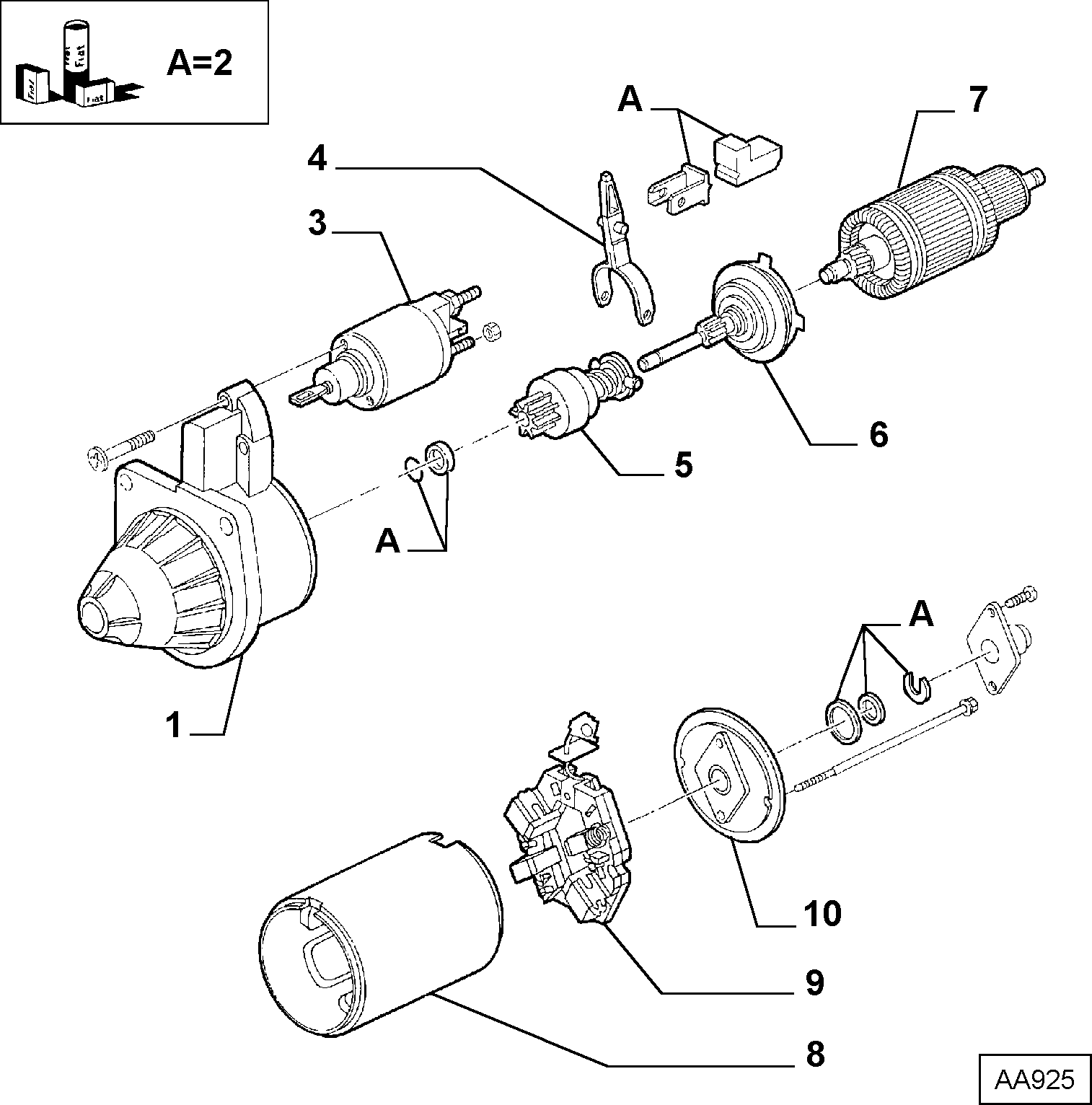 FIAT 9949599 - Induit, démarreur cwaw.fr