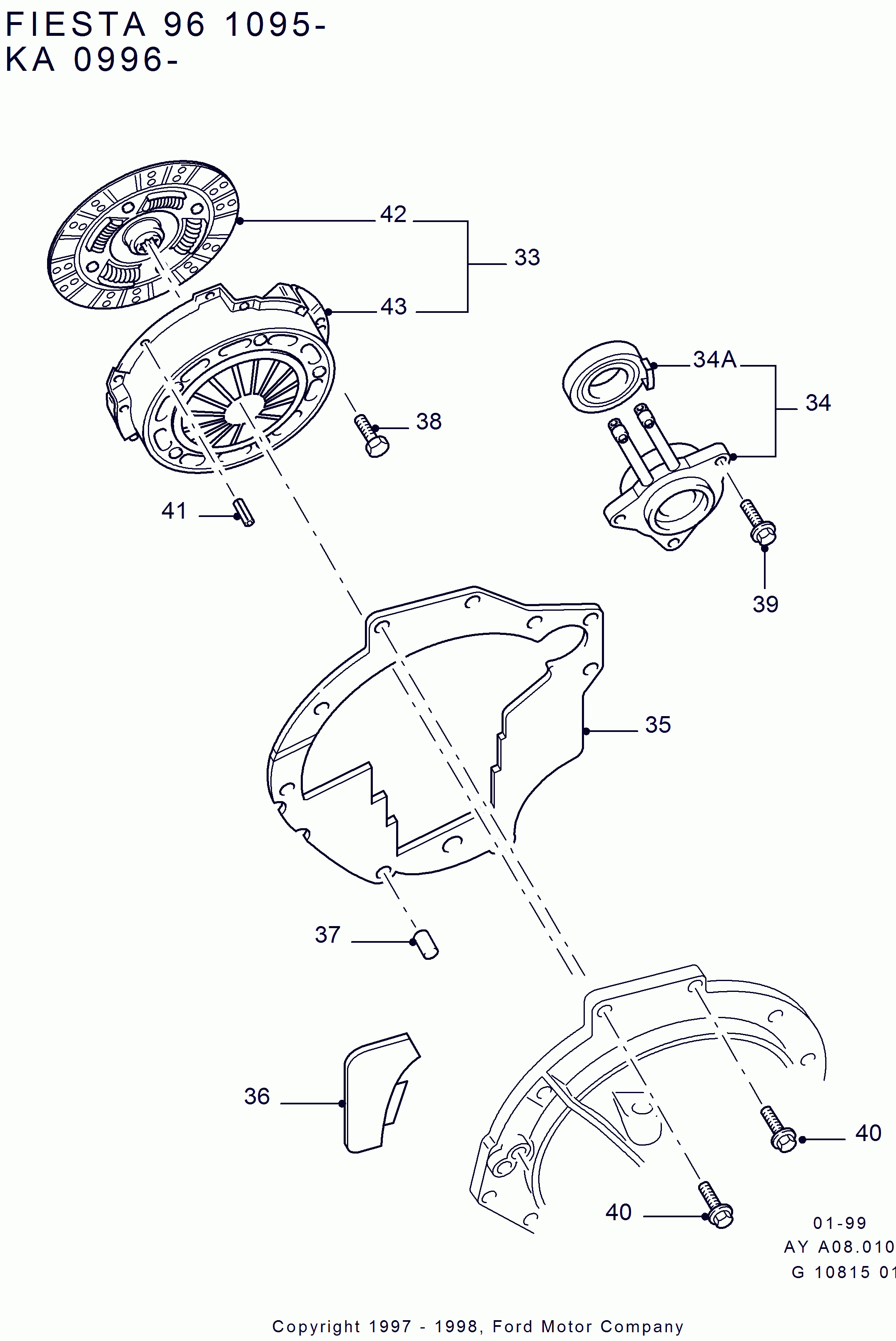 FORD 1026539 - Butée hydraulique, embrayage cwaw.fr