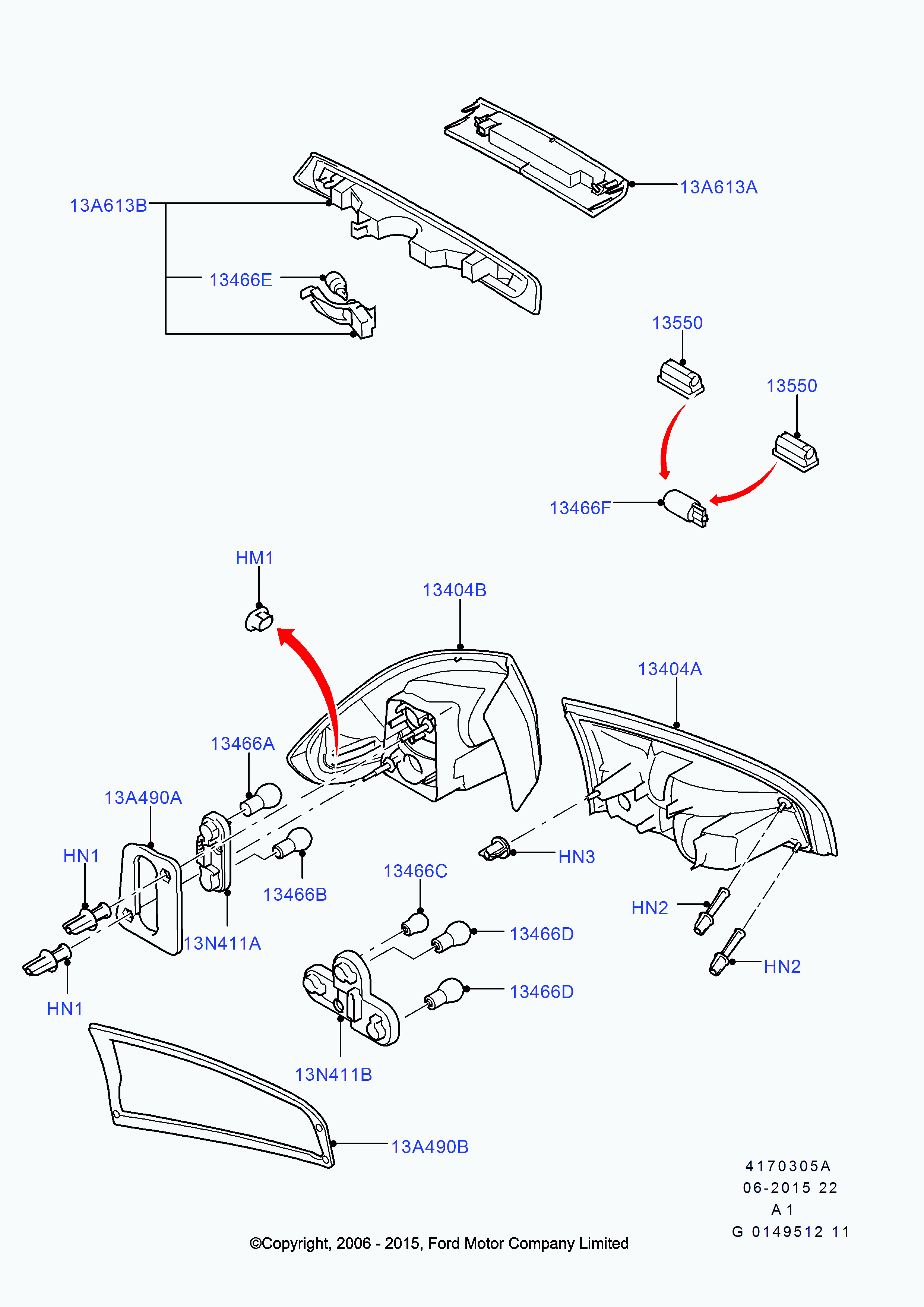 FORD 4651571 - Ampoule, feu arrière cwaw.fr