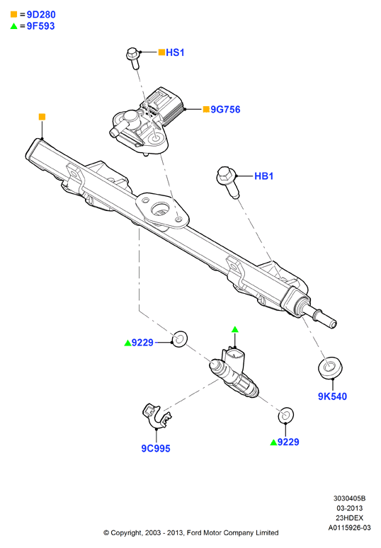 FORD 3340380 - Bague d'étanchéité, injecteur cwaw.fr