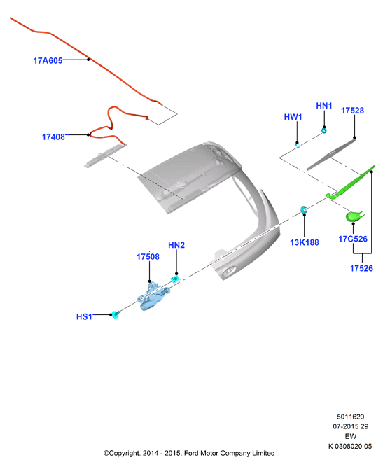 FORD 1786268 - Kit de bras d'essuie-glace, nettoyage des vitres cwaw.fr