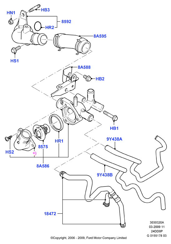 FORD 1 096 283 - Thermostat d'eau cwaw.fr