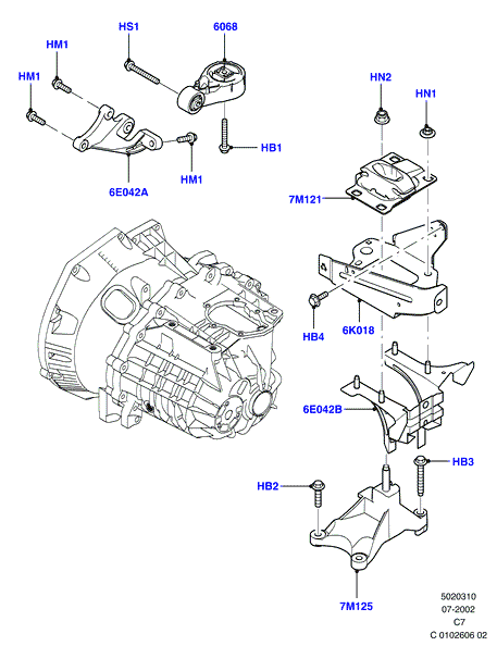 FORD 1133019 - Suspension, boîte de vitesse manuelle cwaw.fr