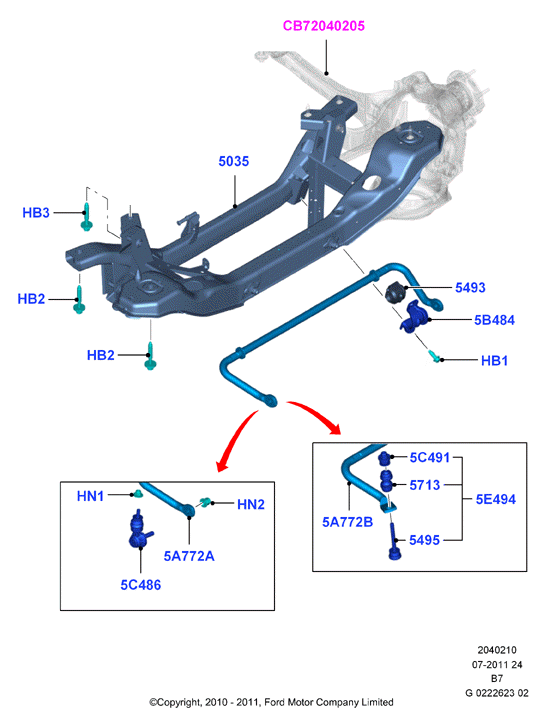 FORD 1851845 - Entretoise / tige, stabilisateur cwaw.fr