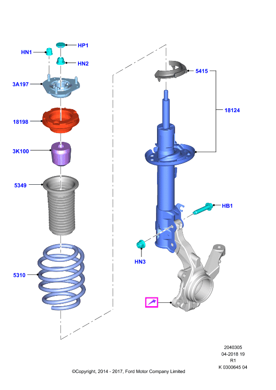 FORD 1902873 - Roulement, coupelle de suspension cwaw.fr