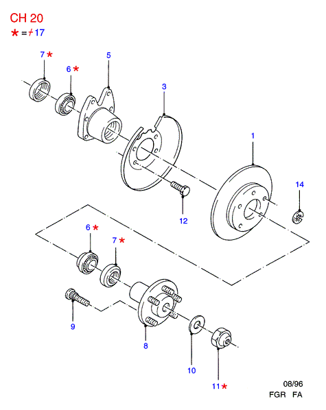 FORD 6785599 - Kit de plaquettes de frein, frein à disque cwaw.fr