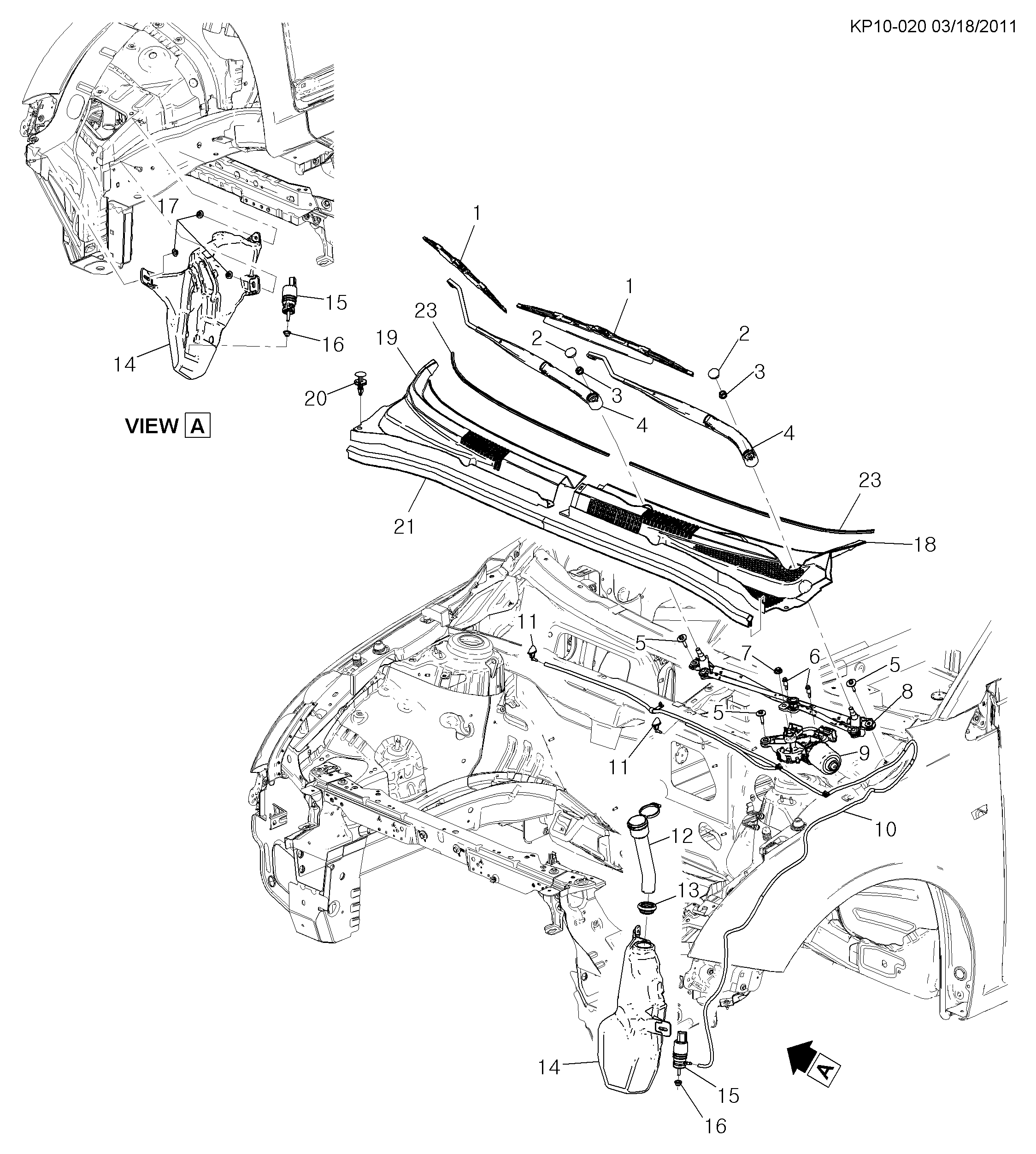 DAEWOO 96910780 - Balai d'essuie-glace cwaw.fr