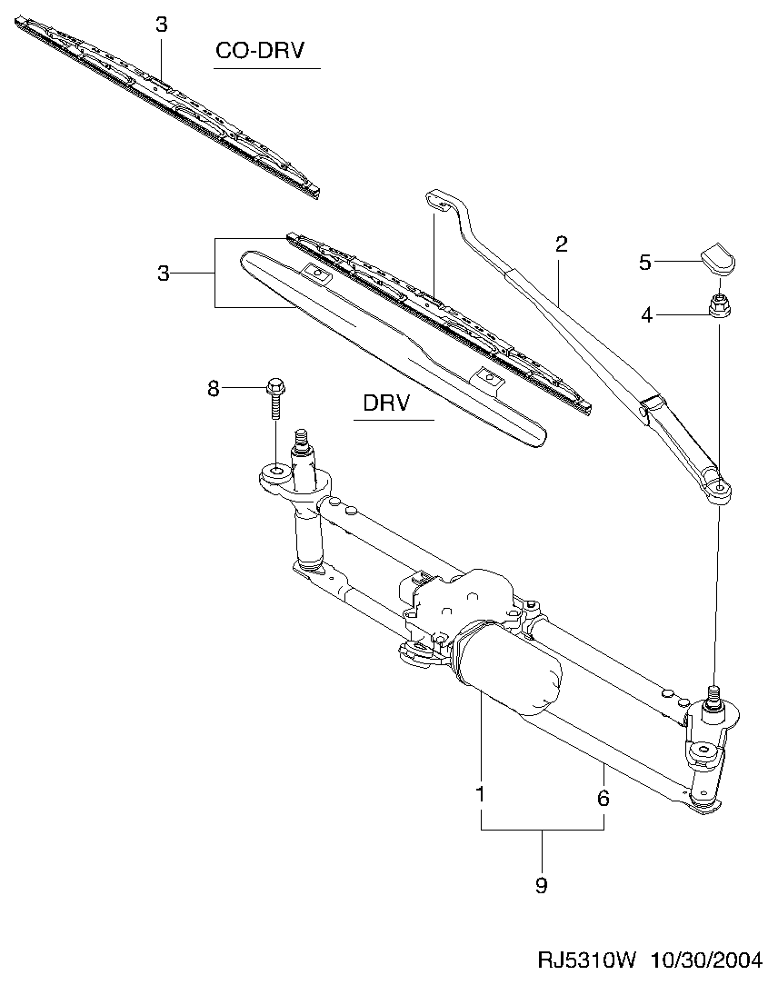 DAEWOO 95211013 - Balai d'essuie-glace cwaw.fr